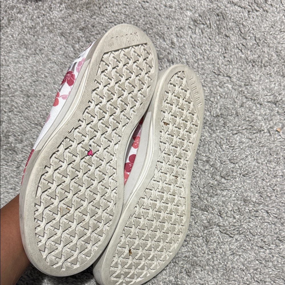 NOBULL Pink Floral Canvas Lace-Up Sneakers - Picture 2 of 5